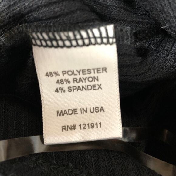 LNA Banx Jumpsuit Long Sleeve Side Cutout Straight Leg Rib Knit Black Large - Picture 10 of 12